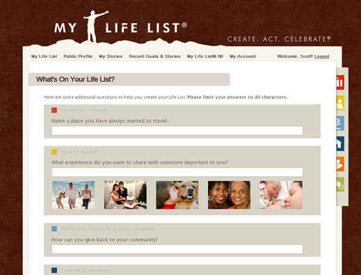What's On Your Life List?